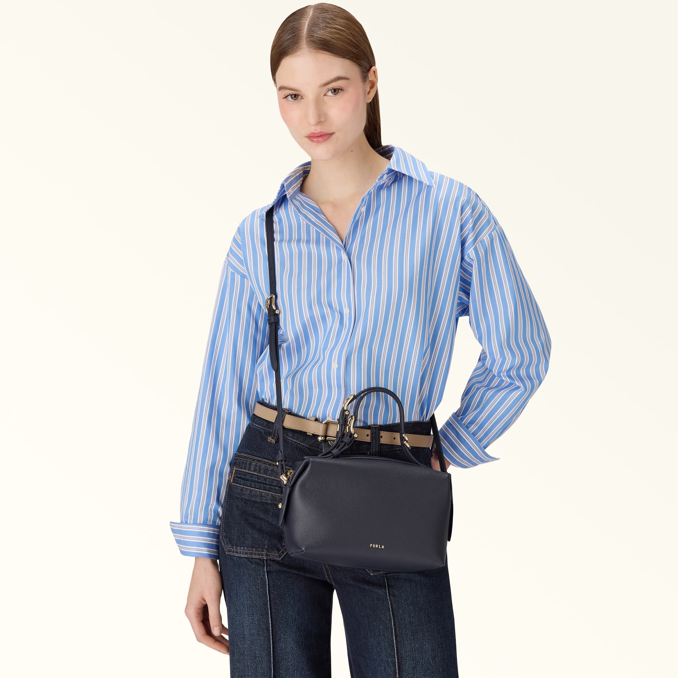 Furla Double Boston Bag