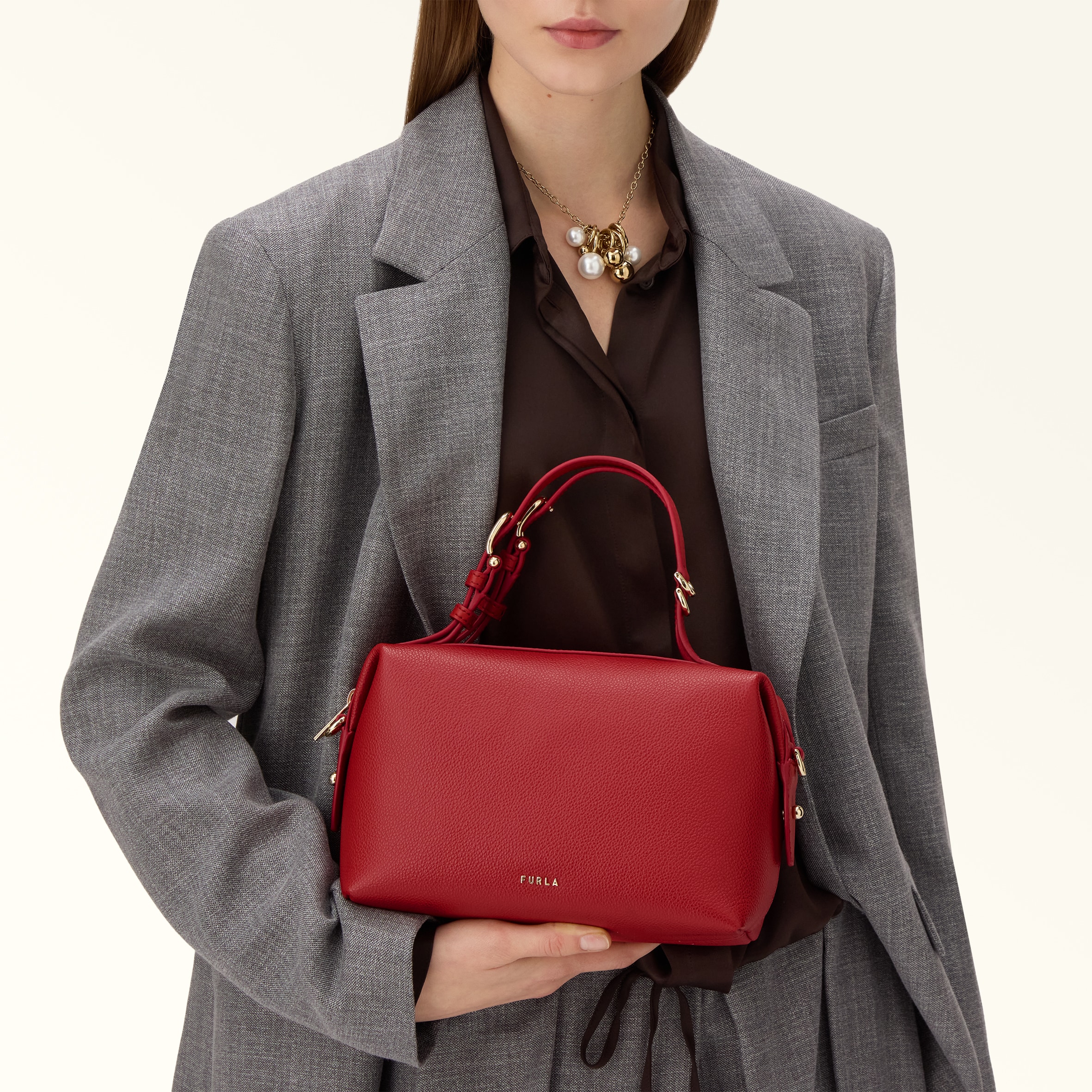 Furla Double Boston Bag