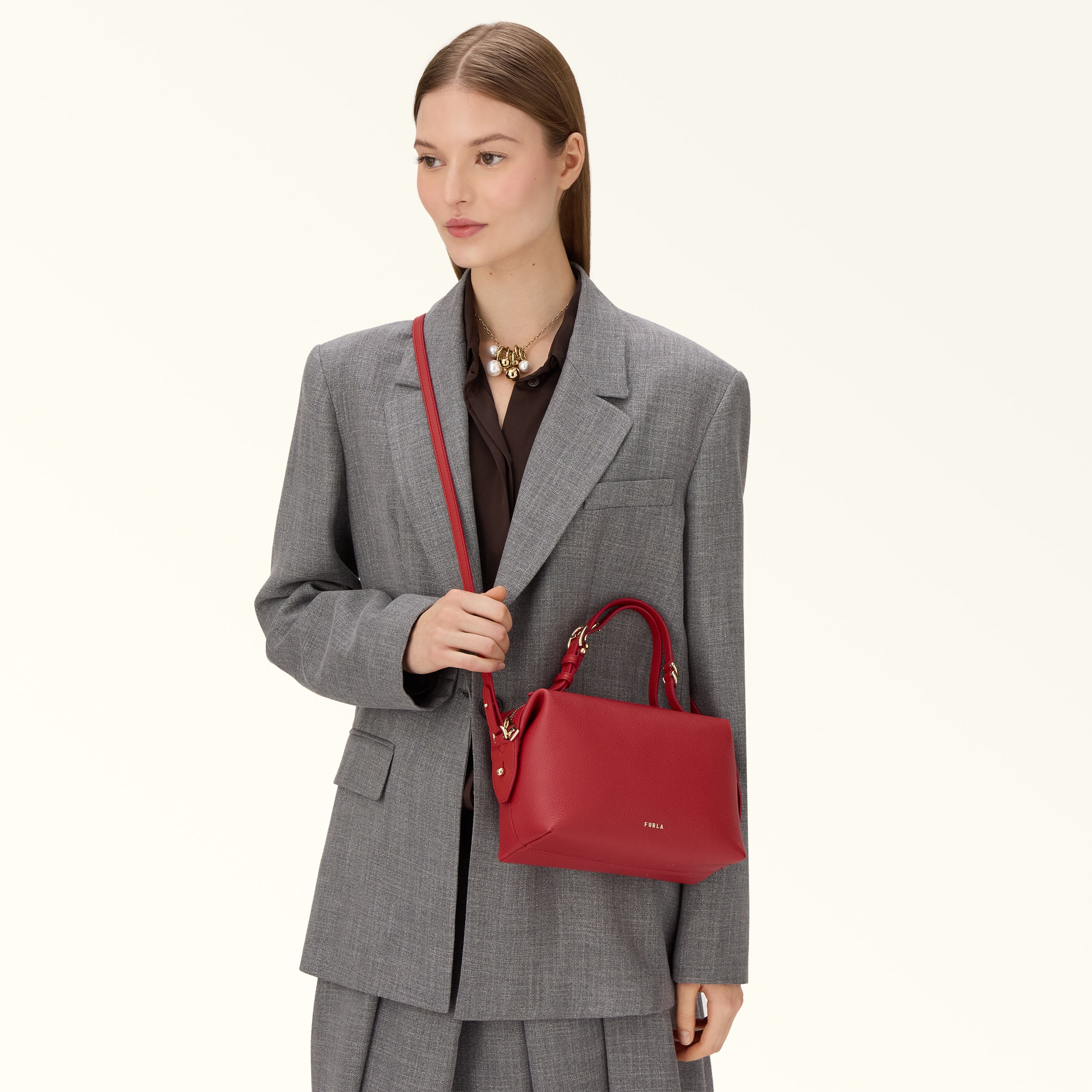 Furla Double Boston Bag