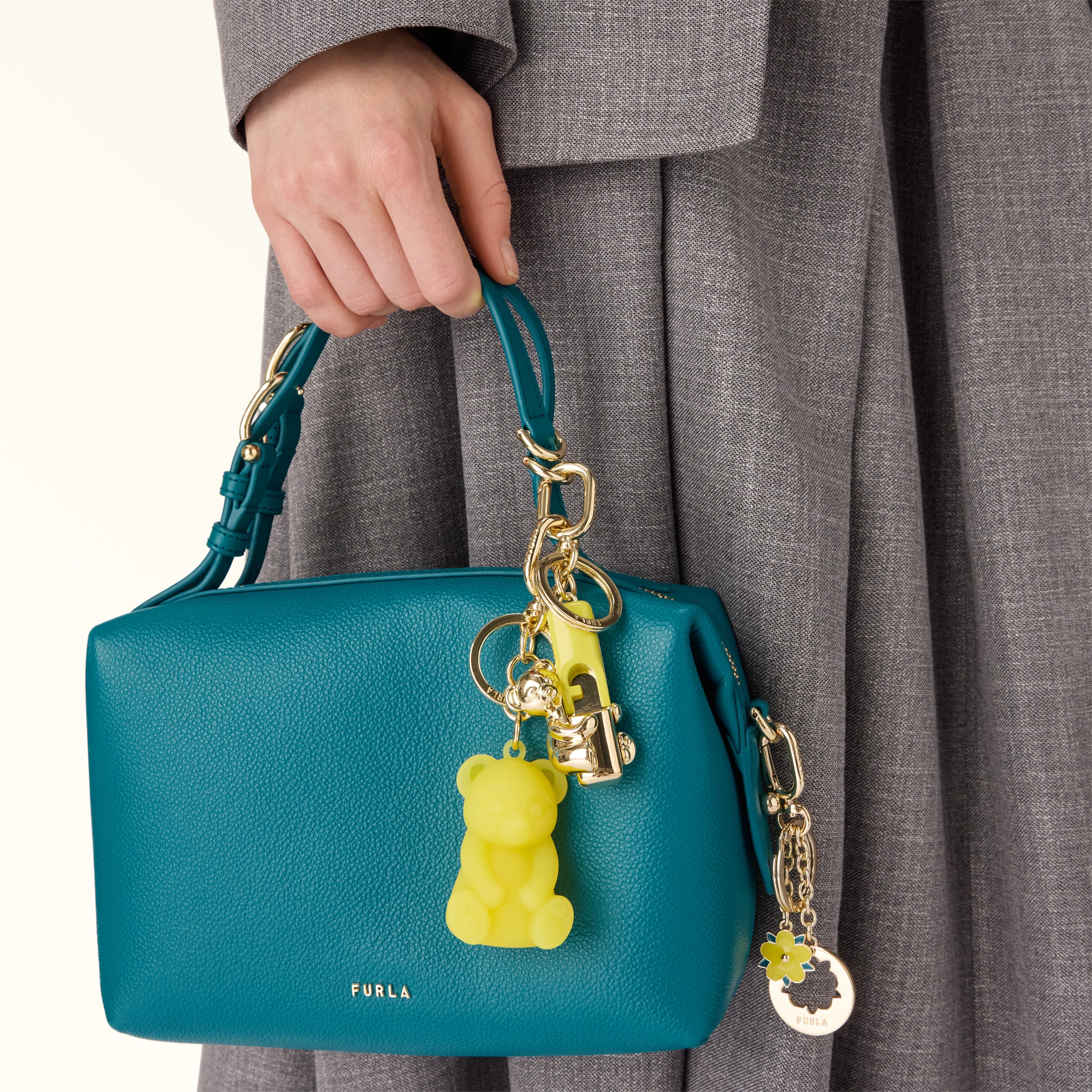 Furla Double Boston Bag