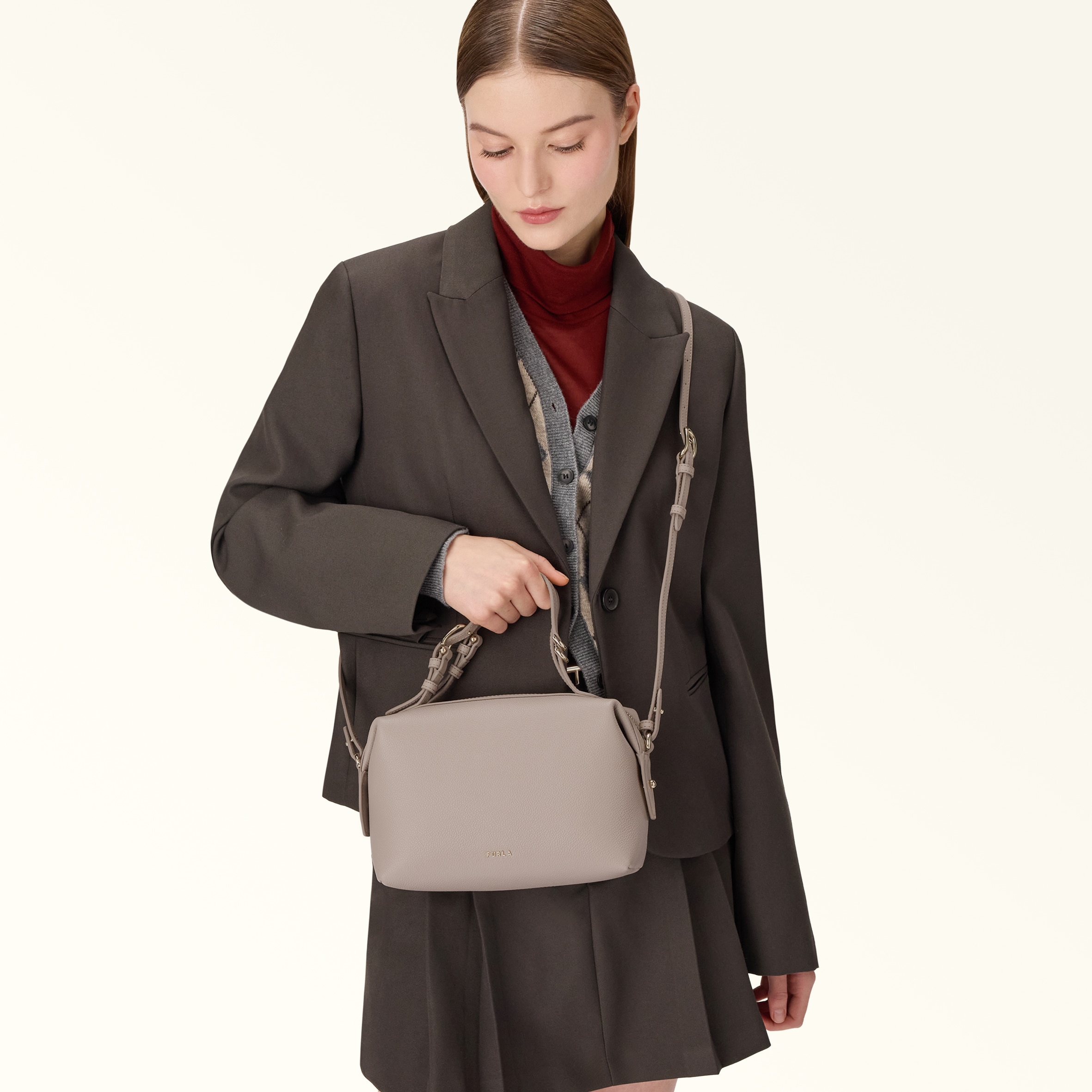 Furla Double Boston Bag