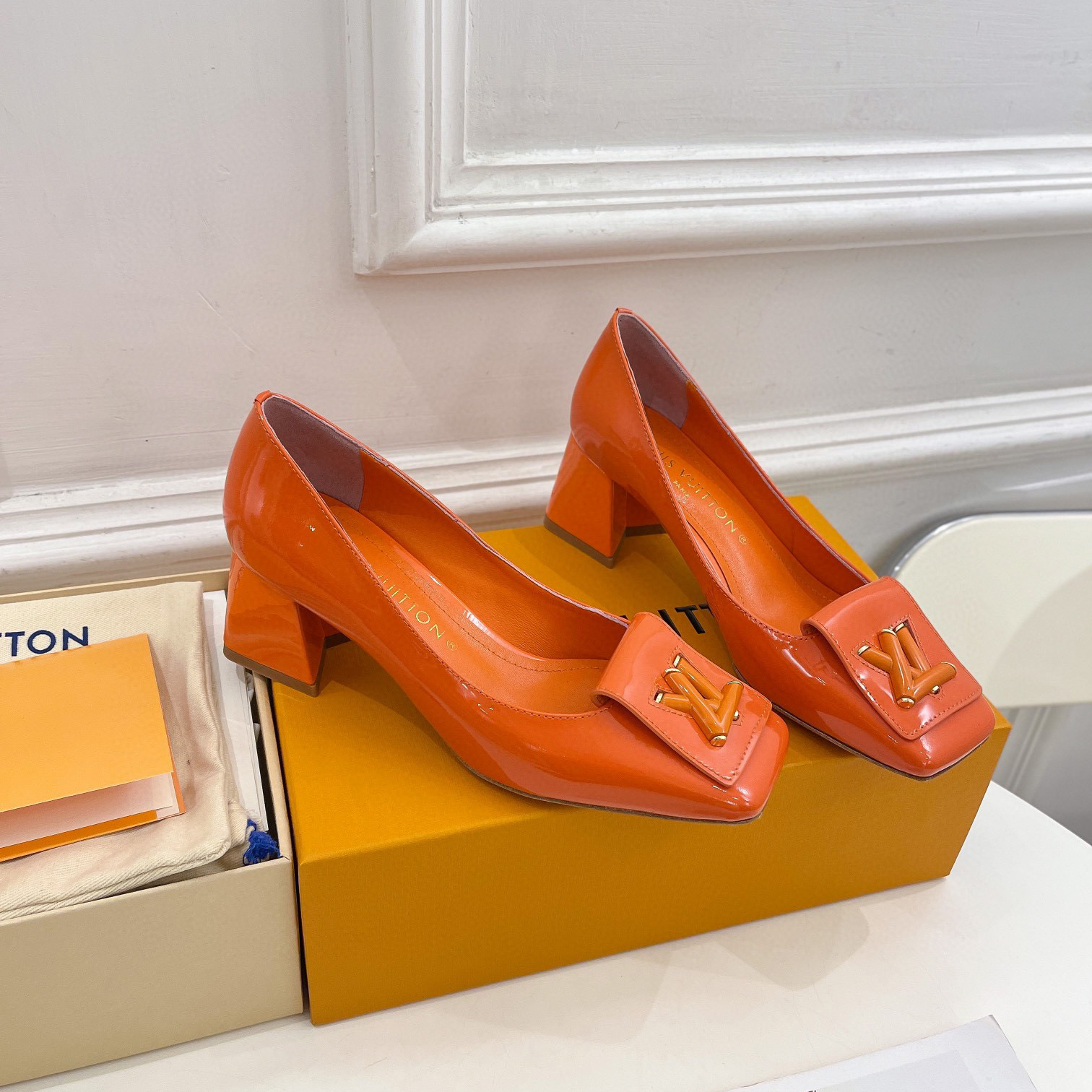 Louis Vuitton LV Trendy Casual Chunky Heels Slide Sandal