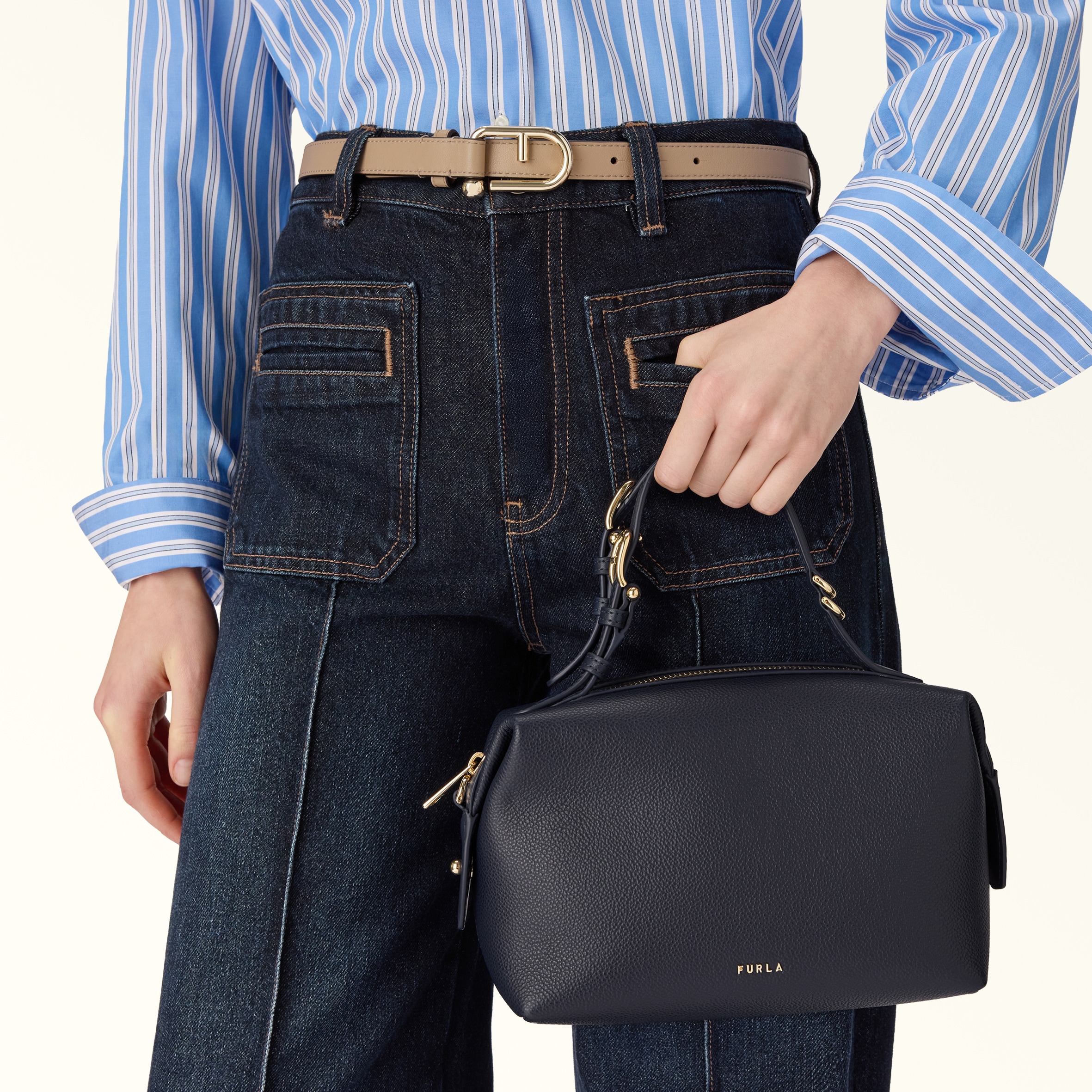 Furla Double Boston Bag