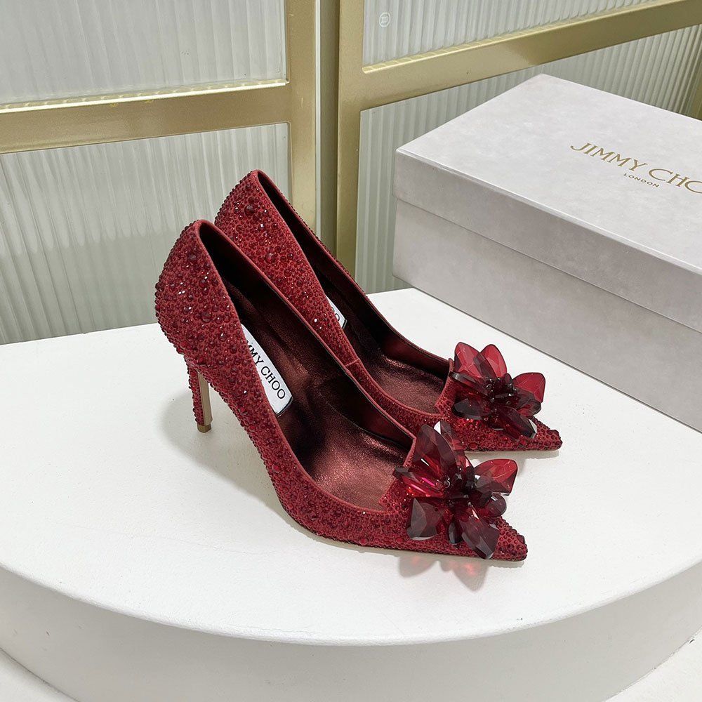 Jimmy Choo Allure Crystal Point Slide Sandal