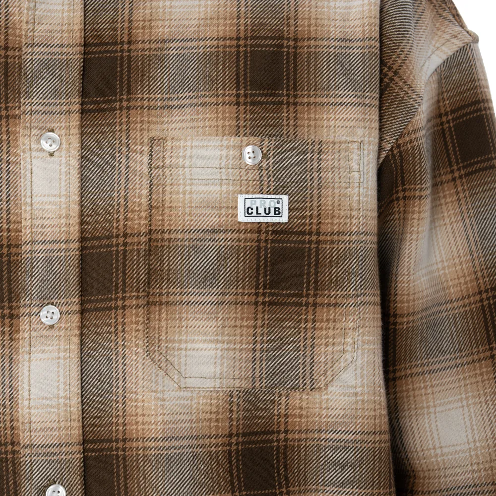 Pro Club Men's Heavywide Ombre Flannel Shirt