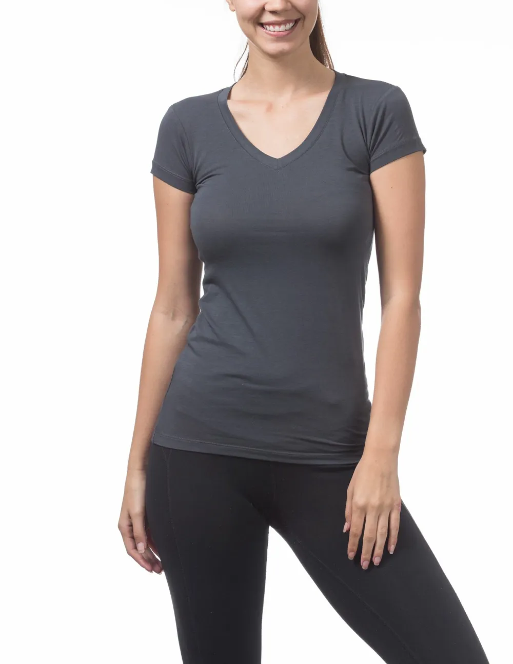 Pro Club Women's Short Sleeve V-Neck Tee