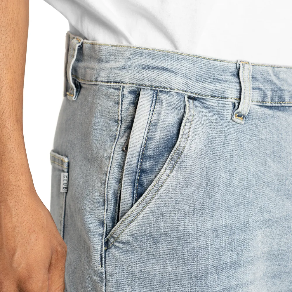 Pro Club Men's Heavyweight Baggy Fit Denim Cargo Pant