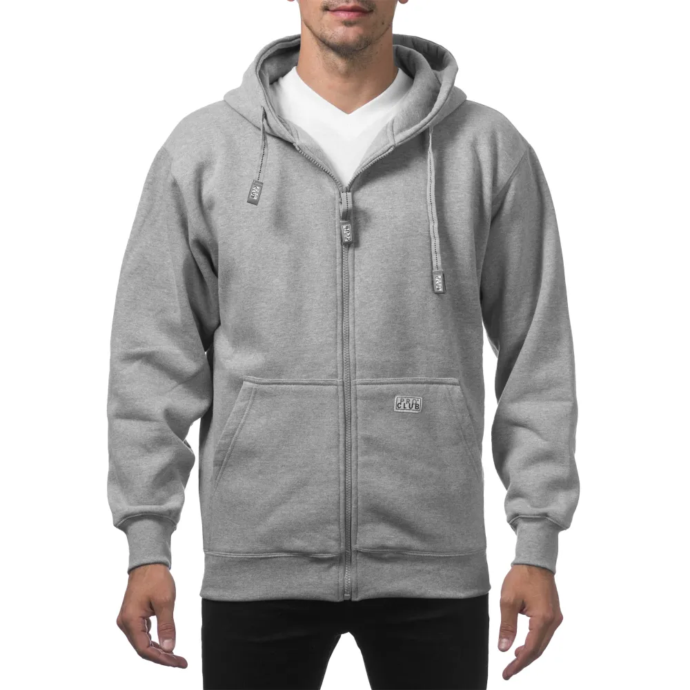 Pro Club Men's Heavyweight Full Zip Fleece Hoodie