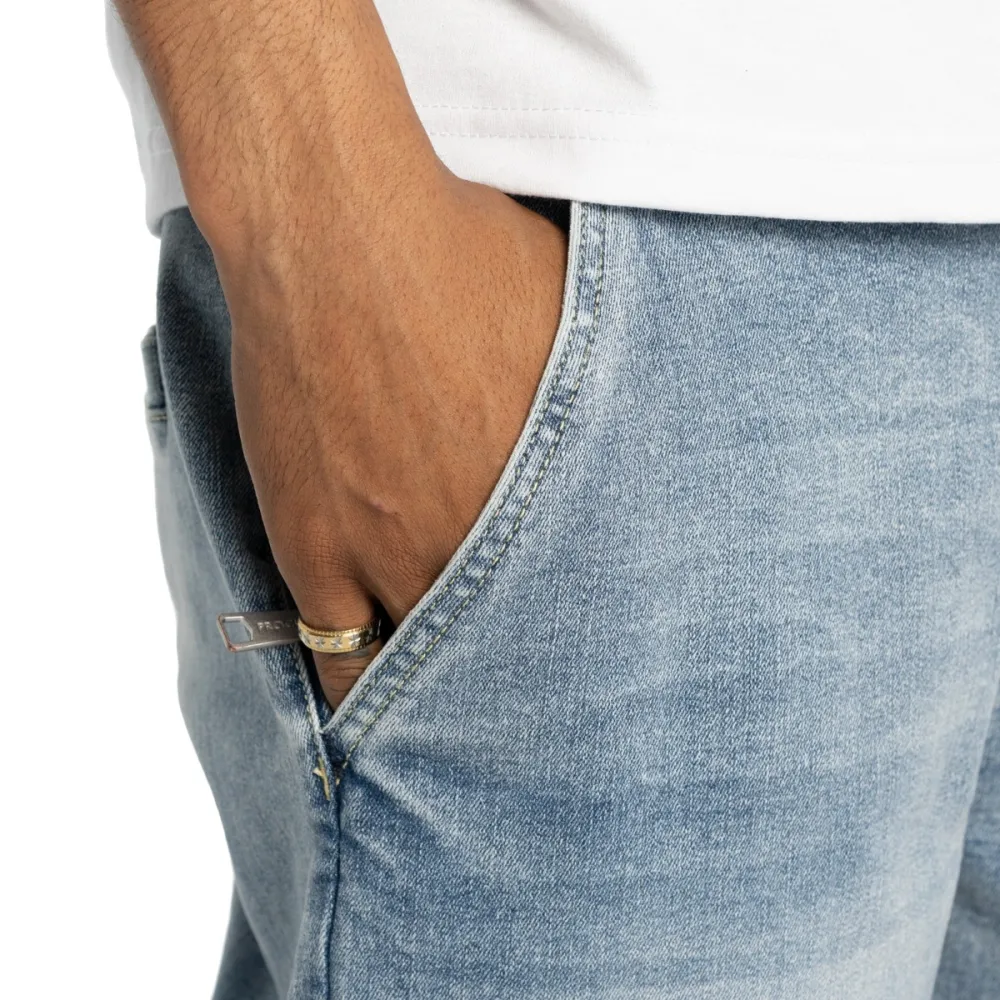 Pro Club Men's Heavyweight Relaxed Fit Denim Cargo Pant