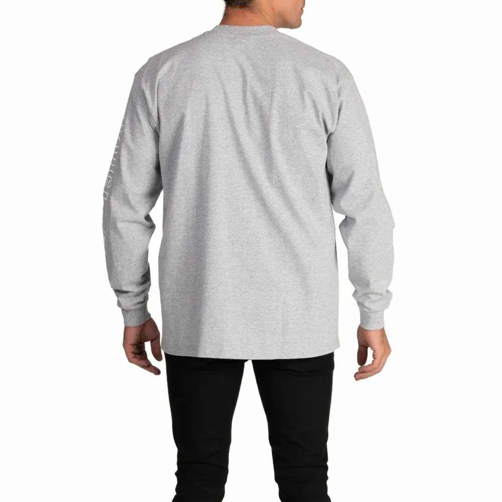 Pro Club Embroidered Box Logo Long Sleeve Heavyweight T-Shirt