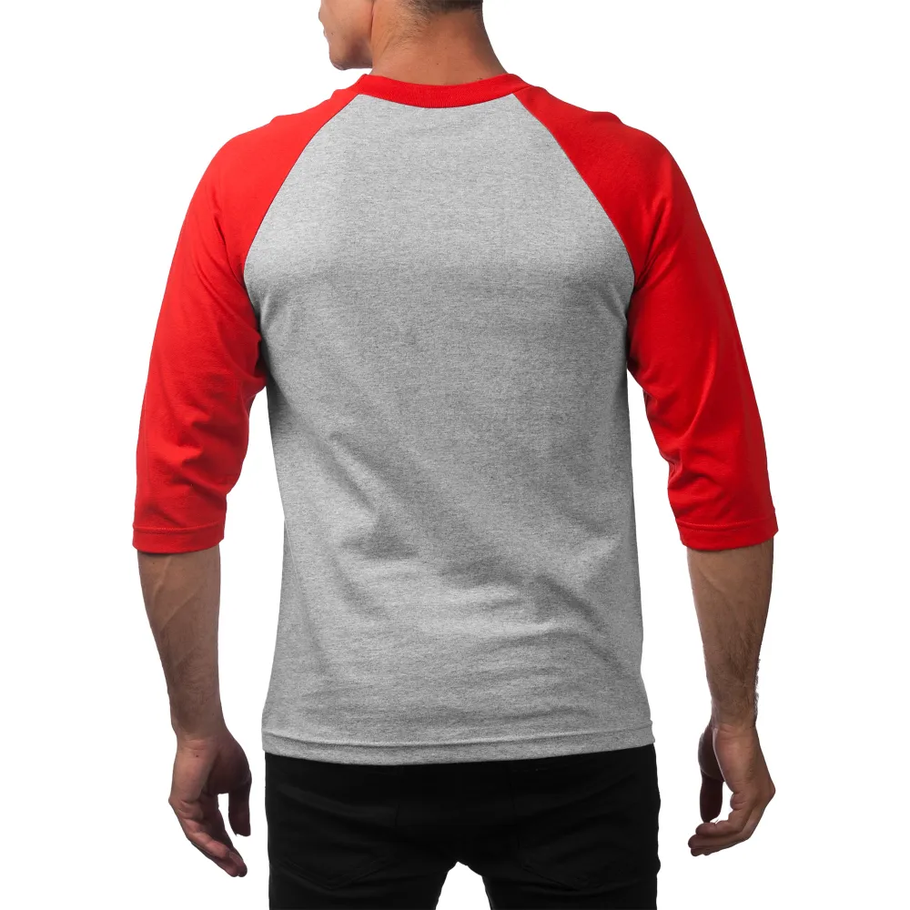 Pro Club Men's 3/4 Sleeve Crew Neck Baseball Shirt