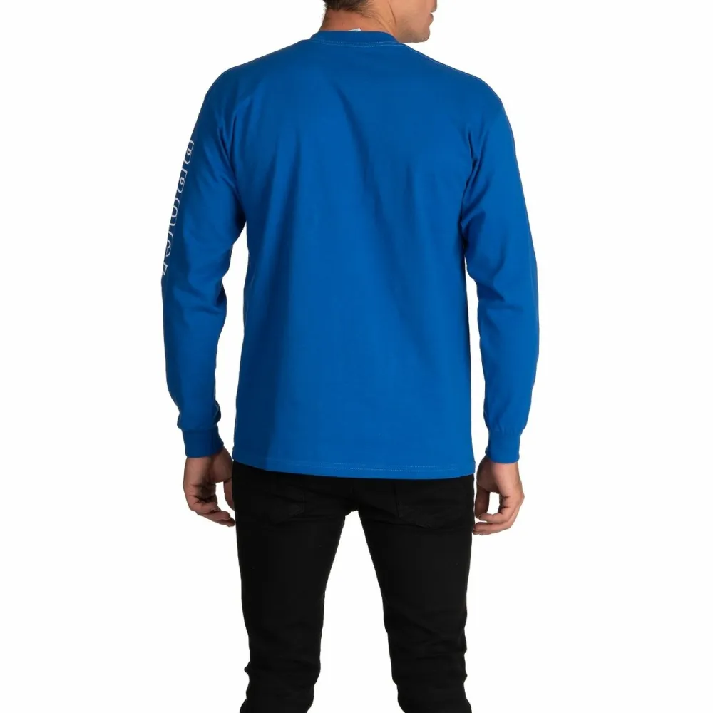 Pro Club Embroidered Box Logo Long Sleeve Heavyweight T-Shirt