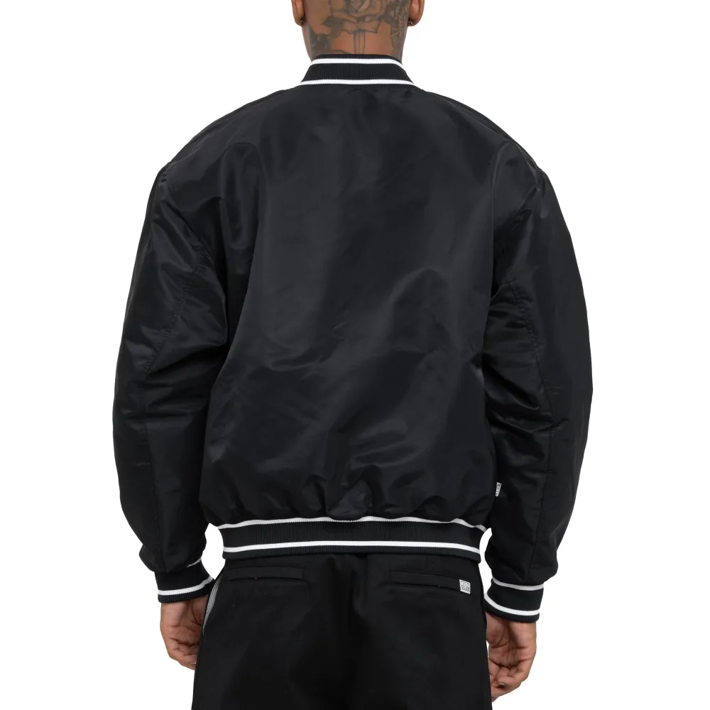 Pro Club Men's Comfort Wide Satin Baseball Jacket