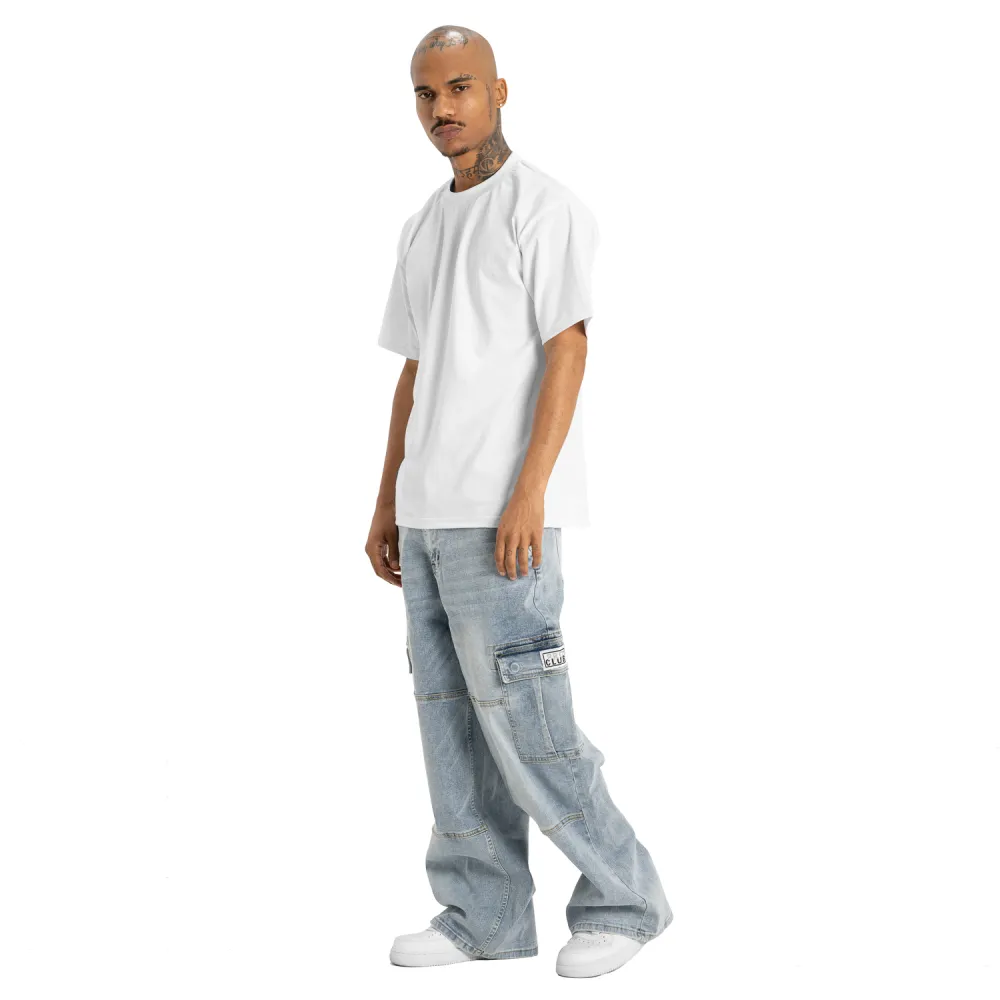 Pro Club Men's Heavyweight Baggy Fit Denim Cargo Pant