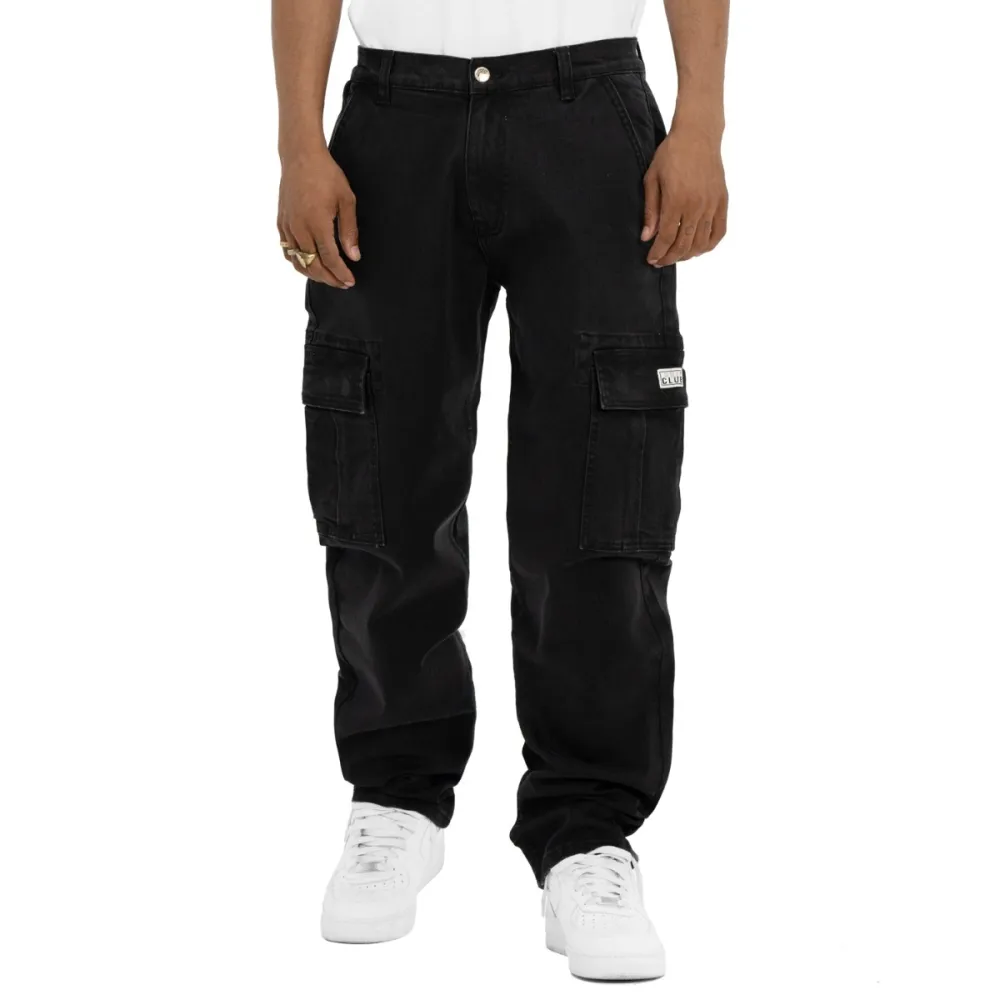 Pro Club Men's Heavyweight Relaxed Fit Denim Cargo Pant