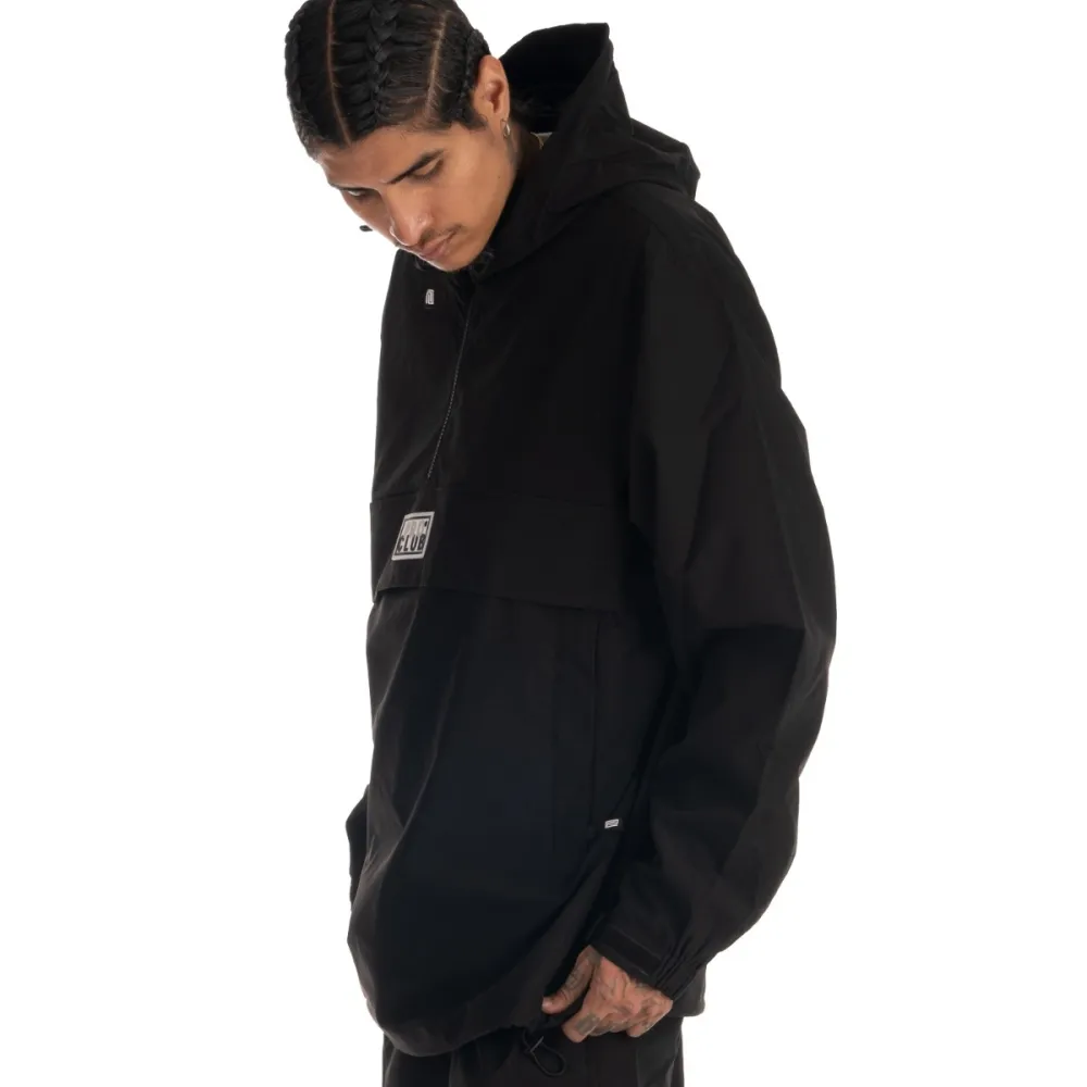 Pro Club Men's Nylon Hooded Anorak Quarter Zip Jacket
