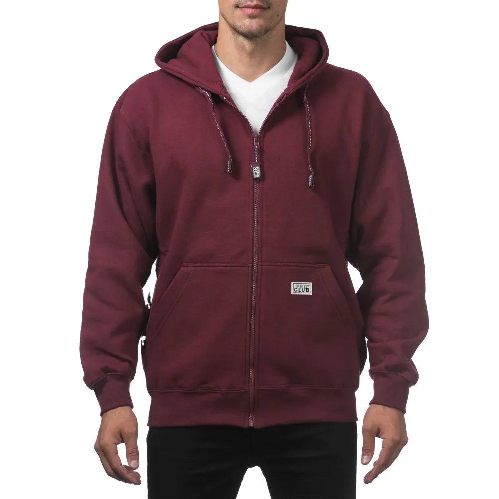 Pro Club Men's Heavyweight Full Zip Fleece Hoodie