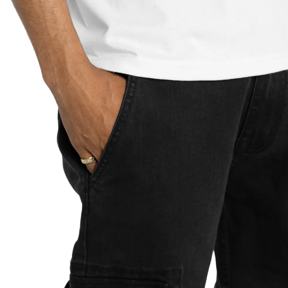 Pro Club Men's Heavyweight Relaxed Fit Denim Cargo Pant