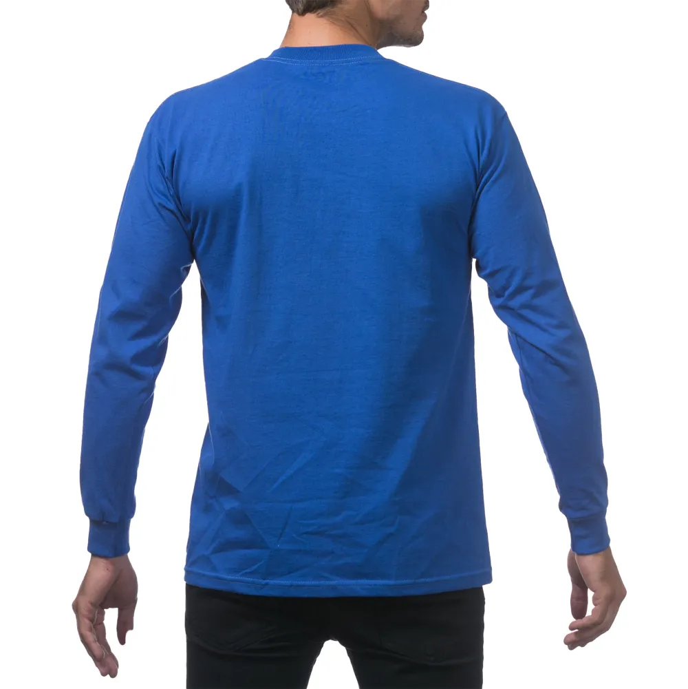 Pro Club Men's Heavyweight Cotton Long Sleeve Crew Neck T-Shirt